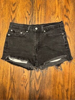 Women’s Black Levi’s 514 Cut Off Shorts Size 34